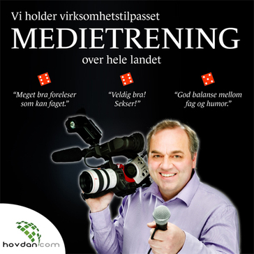 Medietrening, Intervjutrening, mediatrening, videotrening, mediehåndtering
